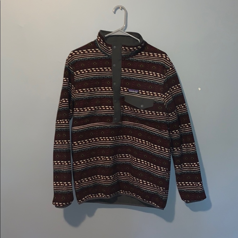 Men’s M Patagonia snap t reversible fleece